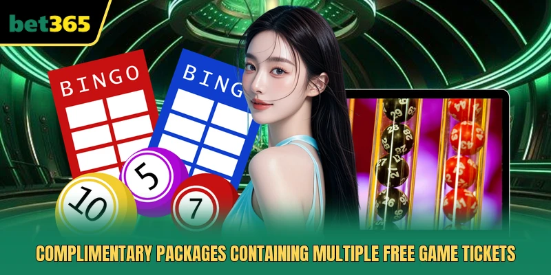 Complimentary packages containing multiple free game tickets
