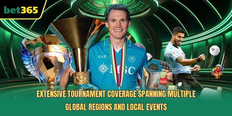 Extensive tournament coverage spanning multiple global regions and local events