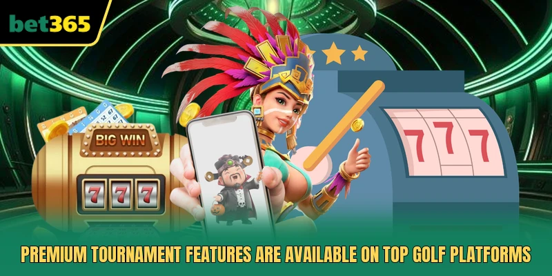 Premium tournament features are available on top golf platforms